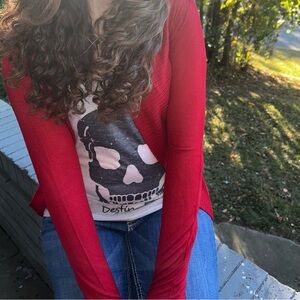 Cato Women's Vibrant Red Cardigan